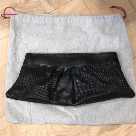 Lauren Merkin Black Pebble Leather clutch - Picture 2 of 9